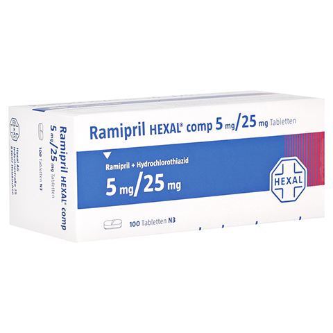 Ramipril HEXAL comp. 5mg/25mg 100 Stck N3