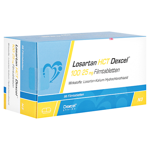 Losartan HCT Dexcel 100/25mg 98 Stck N3