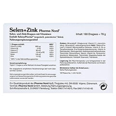 Selen+zink Pharma Nord Dragees 180 Stück - Rückseite