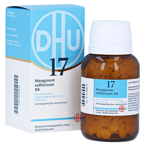 BIOCHEMIE DHU 17 Manganum sulfuricum D 6 Tabletten 420 Stck N3