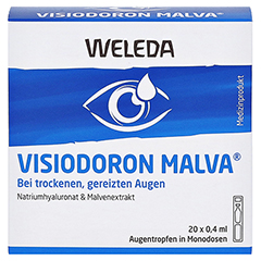 Visiodoron Malva Augentropfen in Einzeldosispipetten 20x0.4 Milliliter - Vorderseite
