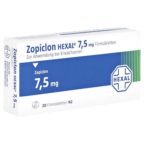 Zopiclon HEXAL 7,5mg 20 Stück N2