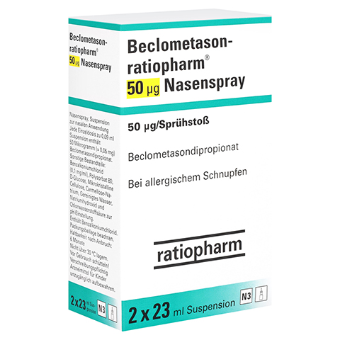 Beclometason-ratiopharm 50µg 2 Stück N3