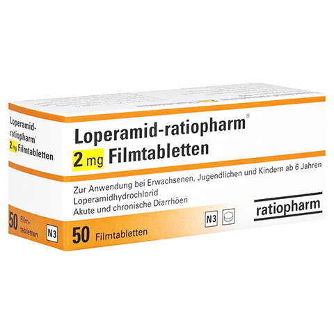 Loperamid-ratiopharm 2mg 50 Stck N3