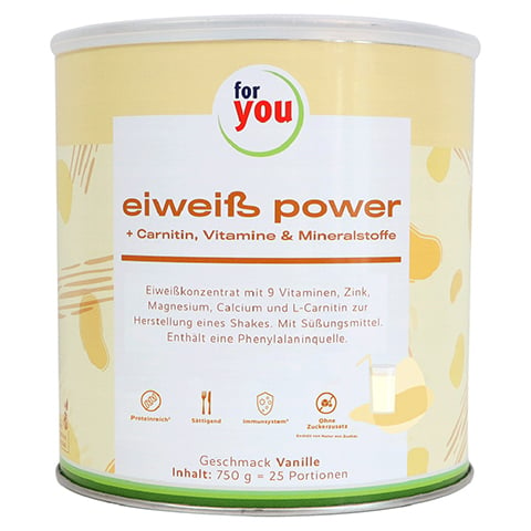FOR YOU Eiwei Power Vanille 750 Gramm