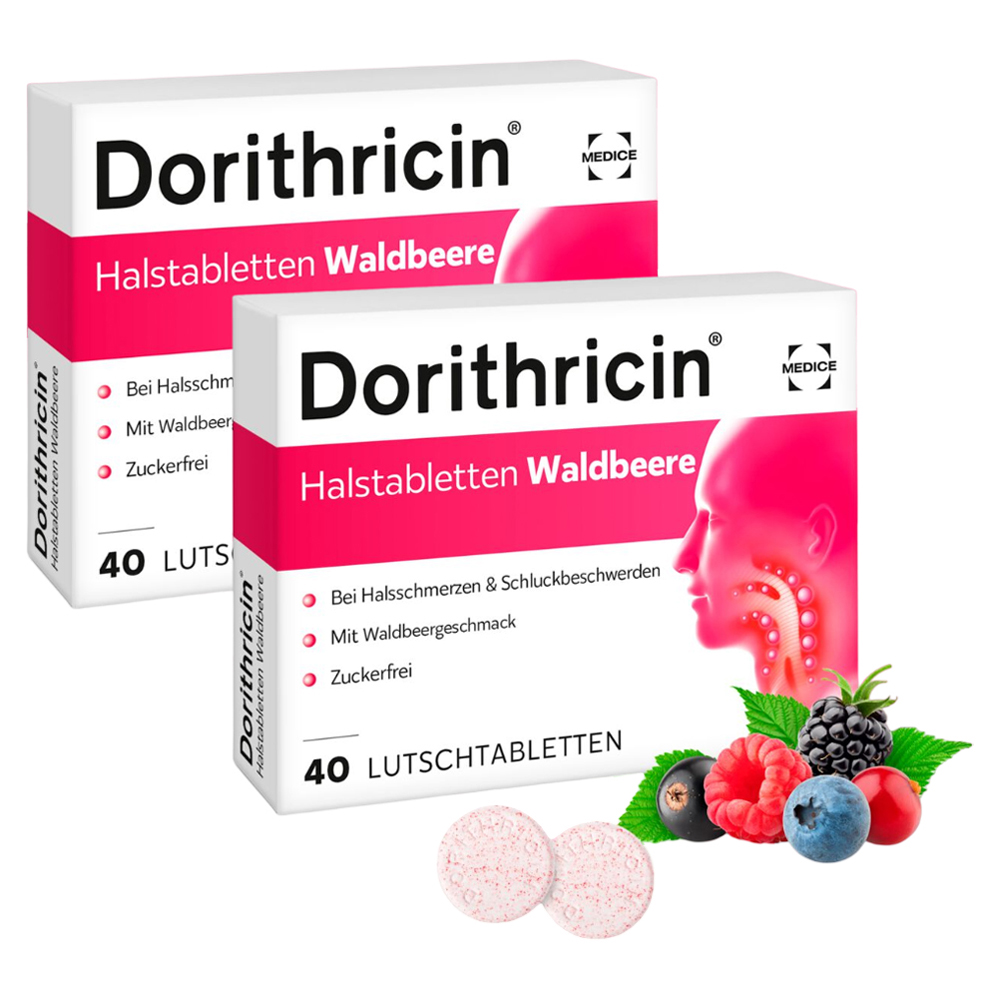 Dorithricin Waldbeere Doppelpack 2x40 Stück