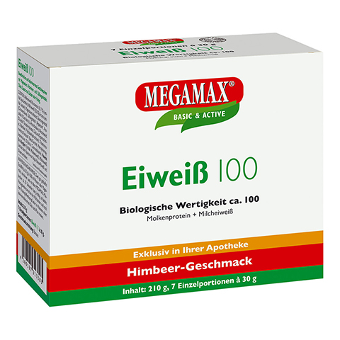 EIWEISS 100 Himbeer Megamax Pulver 7x30 Gramm