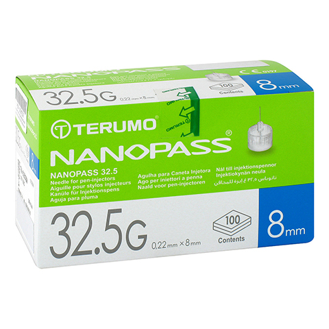 NANOPASS 32,5 Pen Kanüle 32,5 G 0,22x8 mm 100 Stück
