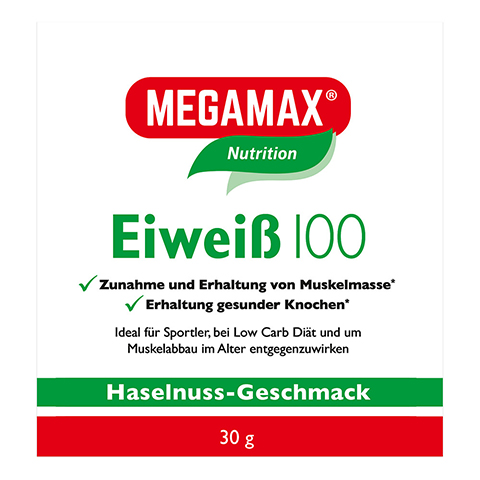 EIWEISS 100 Haselnuss Megamax Pulver 30 Gramm