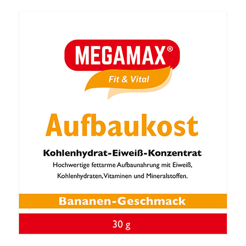 MEGAMAX Aufbaukost Banane Pulver 30 Gramm