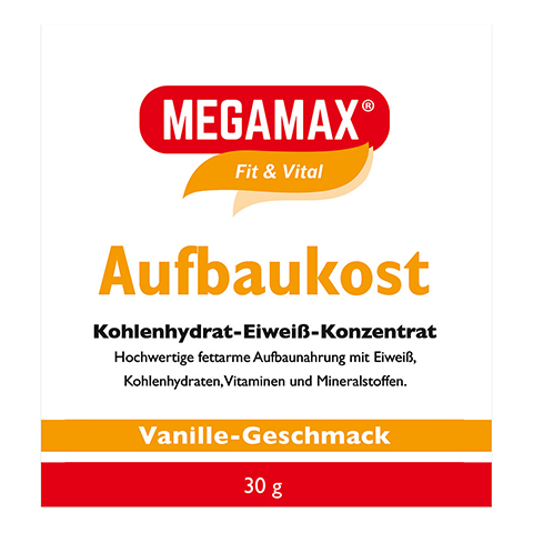 MEGAMAX Aufbaukost Vanille Pulver 30 Gramm