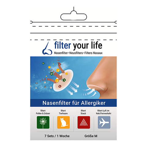 FILTER YOUR LIFE Nasenfilter f.Allergiker Gr.M 7x2 Stck