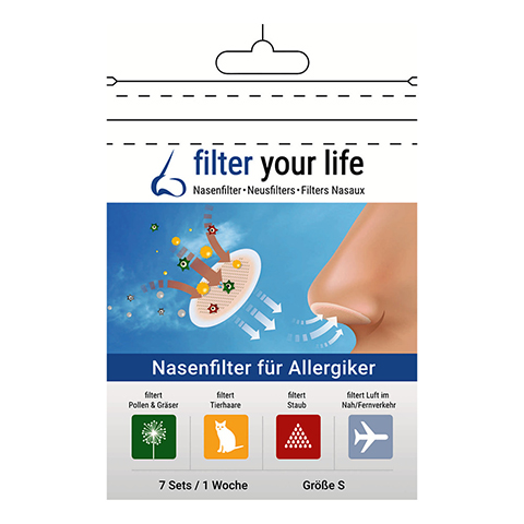 FILTER YOUR LIFE Nasenfilter f.Allergiker Gr.S 7x2 Stck