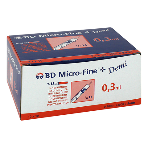 BD MICRO-FINE+ Insulinspr.0,3 ml U100 0,3x8 mm 100 Stück