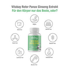 ROTER PANAX Ginseng Extrakt 600 mg vegan Kapseln 200 Stck - Info 2