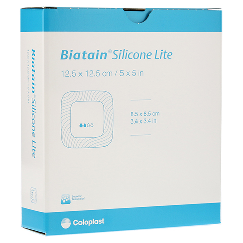 BIATAIN Silicone Lite Schaumverband 12,5x12,5 cm 10 Stück