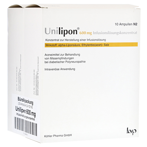 UNILIPON 600 Infusionslösungskonzentrat 1x20 Stück N3