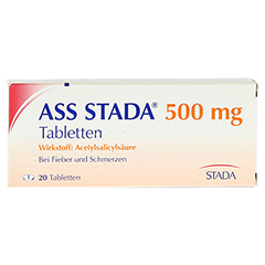ASS STADA 500 mg Tabletten 20 Stck - Vorderseite