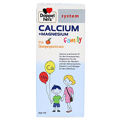 DOPPELHERZ Calcium+Magnesium family system flssig 250 Milliliter - Vorderseite