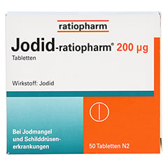 Jodid-ratiopharm 200µg 50 Stück N2 - Vorderseite