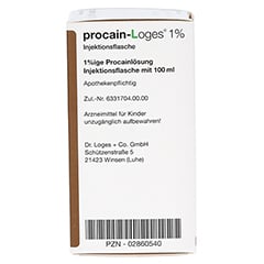 PROCAIN-Loges 1% Injektionsflasche 100 Milliliter N3 - Linke Seite
