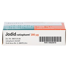 Jodid-ratiopharm 200µg 100 Stück N3 - Unterseite