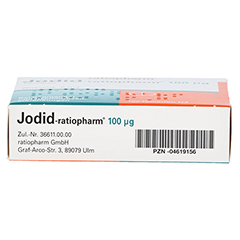 Jodid-ratiopharm 100µg 100 Stück N3 - Unterseite