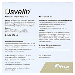 OSVALIN 100 ml Silizium+80 g Magnesium Kombipack. 1 Stck - Rckseite