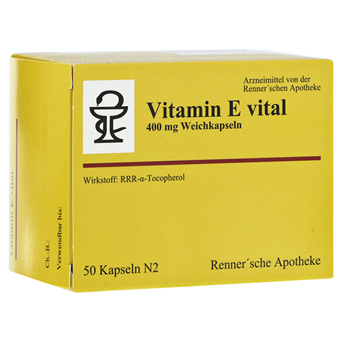 VITAMIN E VITAL 400 mg Rennersche Apotheke Weichk. 50 Stck N2