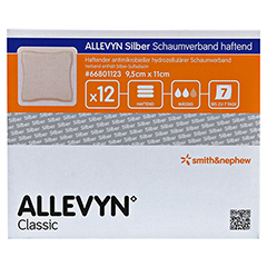 ALLEVYN Silber Schaumverb.9,5x11 cm haftend 12 Stück