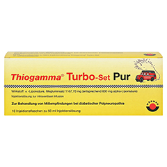 THIOGAMMA Turbo Set Pur Injektionsflaschen 10x50 Milliliter N2 - Vorderseite