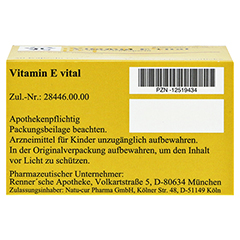 VITAMIN E VITAL 400 mg Rennersche Apotheke Weichk. 50 Stck N2 - Oberseite
