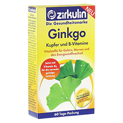 ZIRKULIN Ginkgo Kupfer und B-Vitamine Tabletten 60 Stck