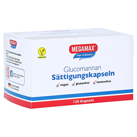 MEGAMAX Sttigungskapseln Glucomannan 120 Stck