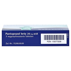 Pantoprazol beta 20mg acid 7 Stück - Unterseite