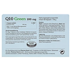 Q10 GREEN 100 mg Kapseln 60 Stück - Rückseite