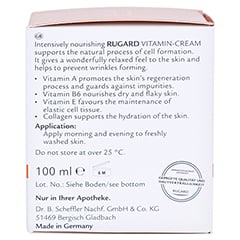 Rugard Vitamin Creme Gesichtspflege 100 Milliliter - Linke Seite