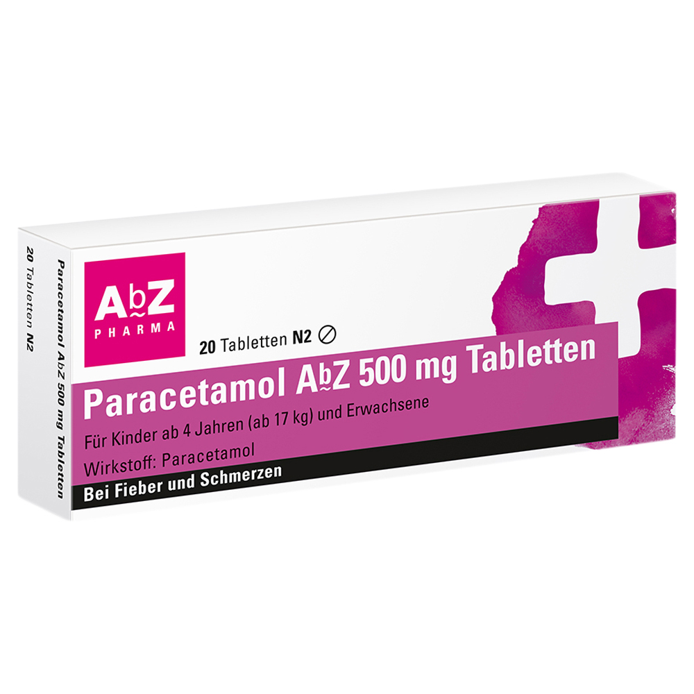 Paracetamol AbZ 500mg 20 Stück N2 online bestellen 
