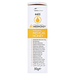 MEDIHONEY antibakterieller Medizinischer Honig 50 Gramm - Linke Seite