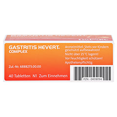 GASTRITIS HEVERT Complex Tabletten 40 Stück N1 - Unterseite