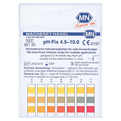PH-FIX Indikatorstäbchen pH 4,5-10 100 Stück - Vorderseite