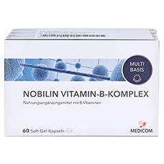 Nobilin Vitamin B Komplex Kapseln 4x60 Stck - Vorderseite