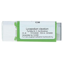 LYCOPODIUM C 30 Globuli 2 Gramm N1 - Linke Seite