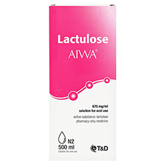 Lactulose AIWA 670mg/ml Lsung zum Einnehmen 500 Milliliter N2 - Rckseite