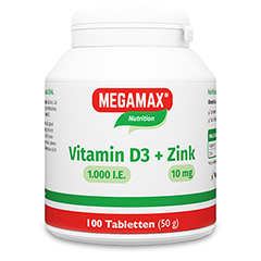 VITAMIN D3 1.000 I.E.+Zink 10 mg Tabletten