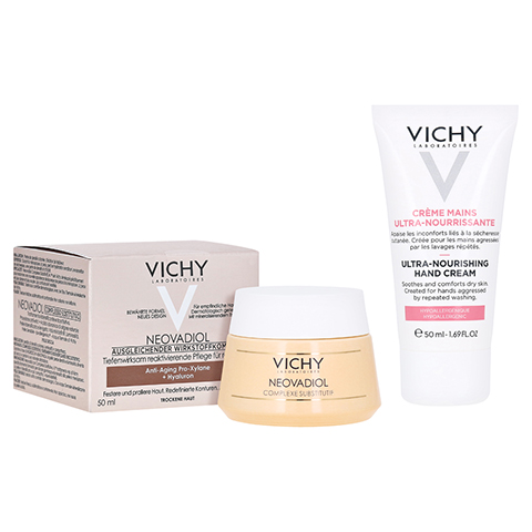 Vichy Neovadiol Ausgleichender Wirkstoffkomplex fr trockene Haut (50 ml) + Vichy Intensiv pflegende Handcreme (50 ml) 1 Stck