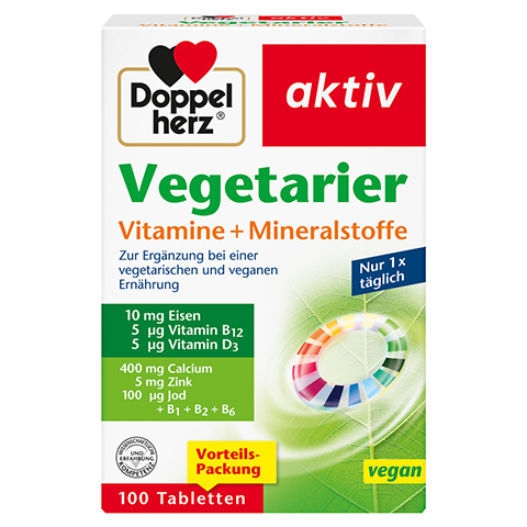 DOPPELHERZ Vegetarier Vitamine+Mineralstoffe aktiv 100 Stck