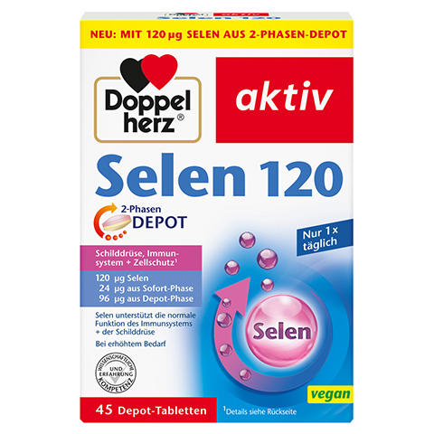 DOPPELHERZ Selen 120 2-Phasen Depot Tabletten 45 Stck