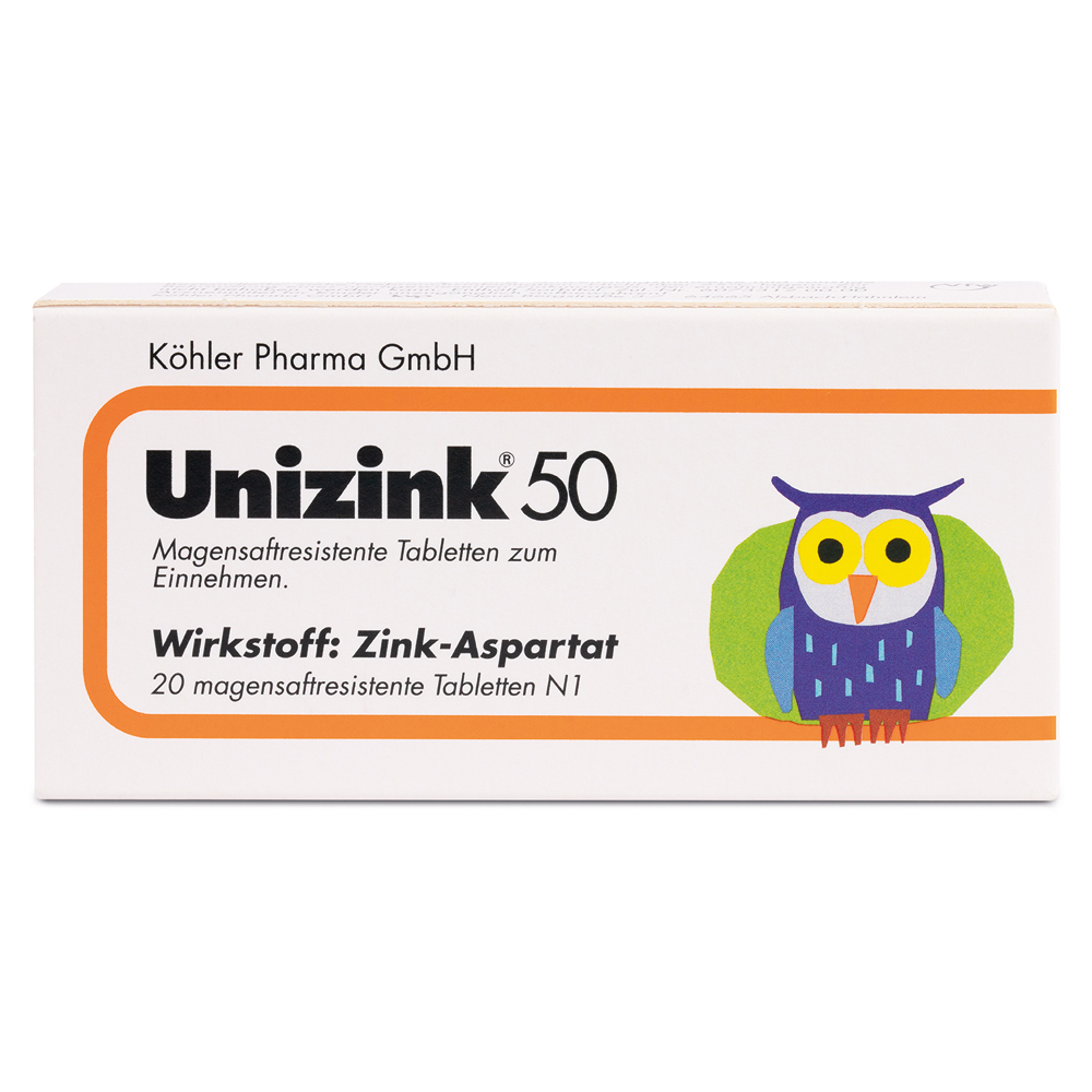 Unizink 50 Tabletten magensaftresistent 20 Stück