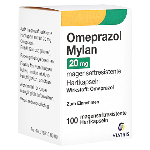 Omeprazol Mylan 20mg 100 Stck N3